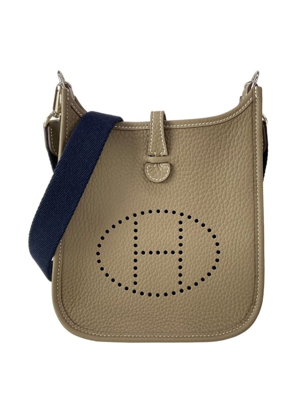 Hermes Shoulder Bag Evelyne TPM Etoupe Silver